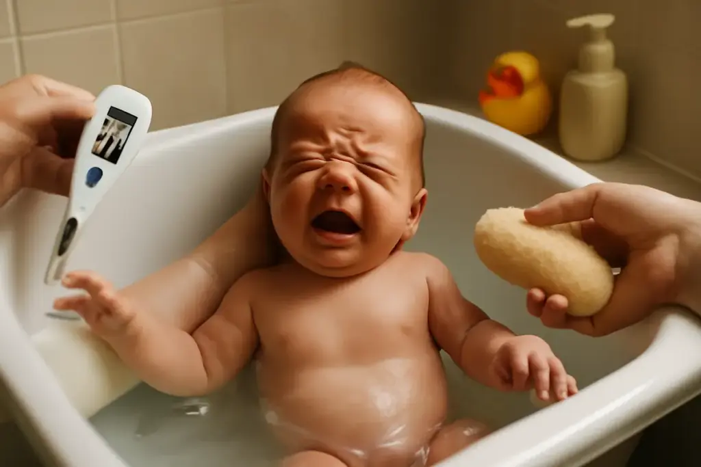 Bagnetto del neonato: temperatura ideale e errori igienici che possono danneggiare la pelle