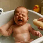 Bagnetto del neonato: temperatura ideale e errori igienici che possono danneggiare la pelle