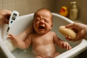 Bagnetto del neonato: temperatura ideale e errori igienici che possono danneggiare la pelle